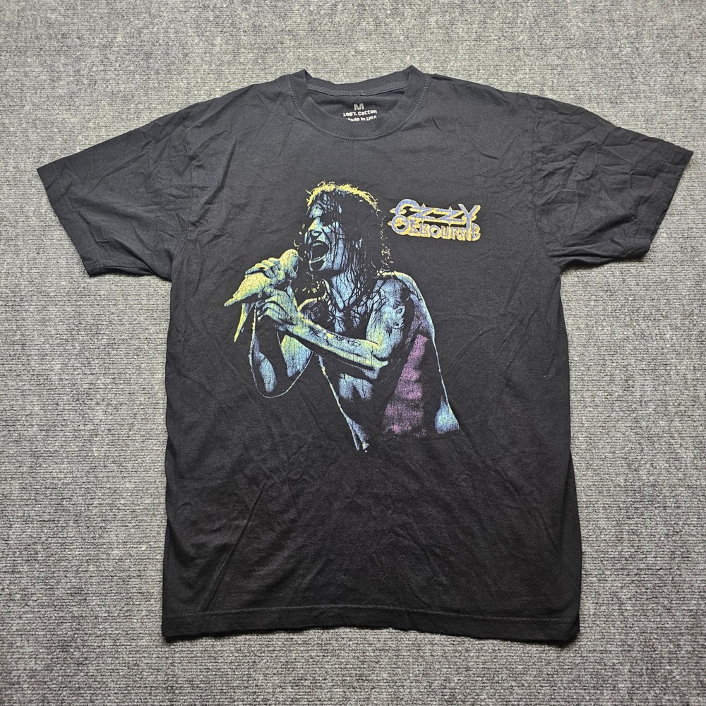 Ozzy Osbourne Graphic T-Shirt Mens Medium Black Double Sided Dove Made In USA